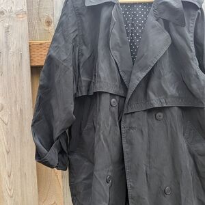 Black Double-Breasted Trench Coat